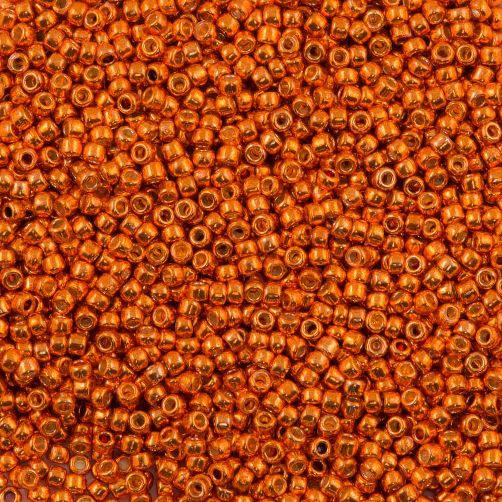Toho ROUND 8/0 Seed Beads PERMAFINISH GALVANIZED YELLOW GOLD (2.5 tube)