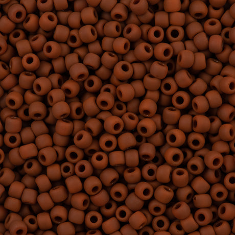 50g Toho Round Seed Beads 6/0 Opaque Matte Light Brown (46LF)