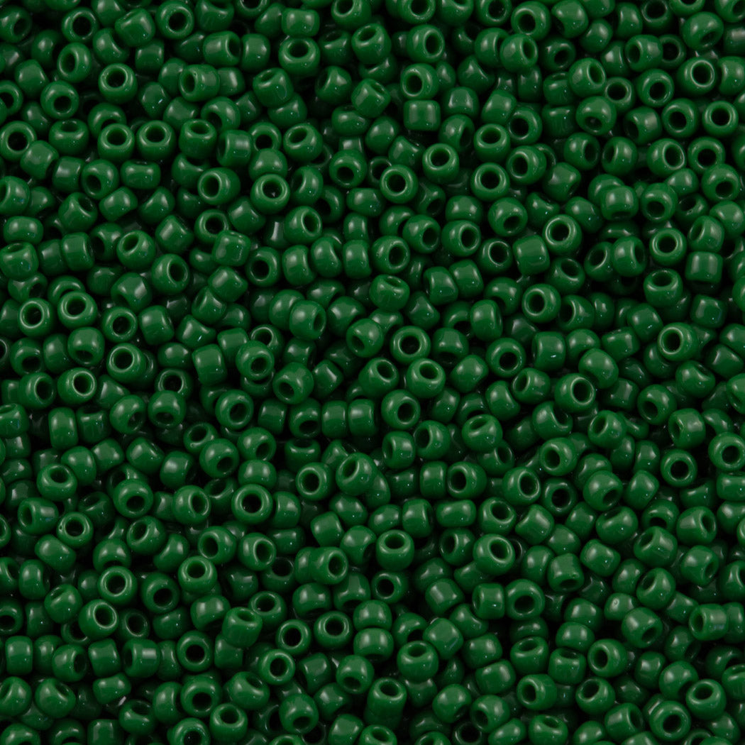 50g Toho Round Seed Bead 6/0 Opaque Pine Green (47H)