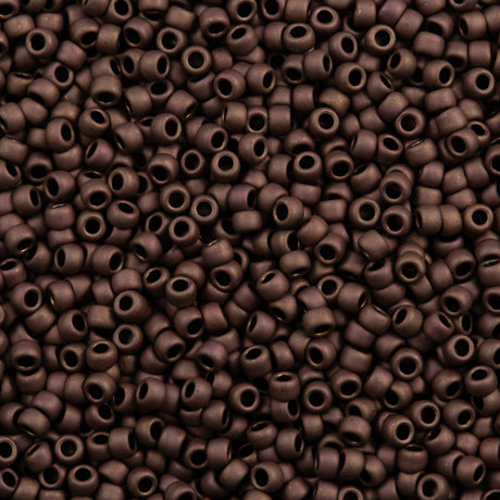 50g Toho Round Seed Bead 8/0 Matte Copper (222F)