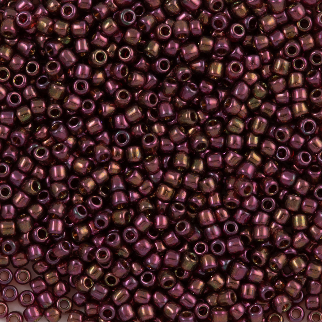 50g Toho Round Seed Bead 8/0 Gold Luster Wild Berry (331)