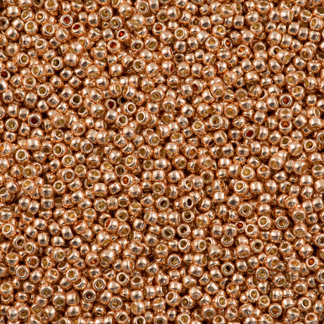 50g Toho Round Seed Bead 8/0 PermaFinish Galvanized Rose Gold (551PF)