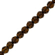 12 TRUE CRYSTAL Crystal 4mm Faceted Round Bead Smoked Topaz (220)